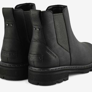 SOREL Chelsea Black Leather Ankle Booties Size 6